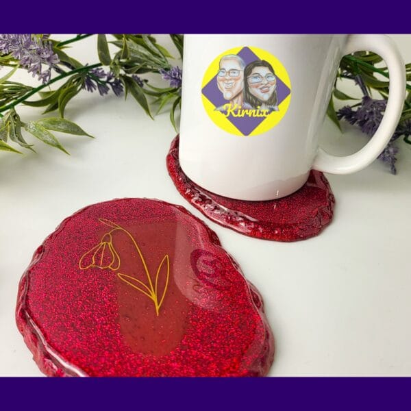 Birthstone Botanicals Coaster – January Edition
