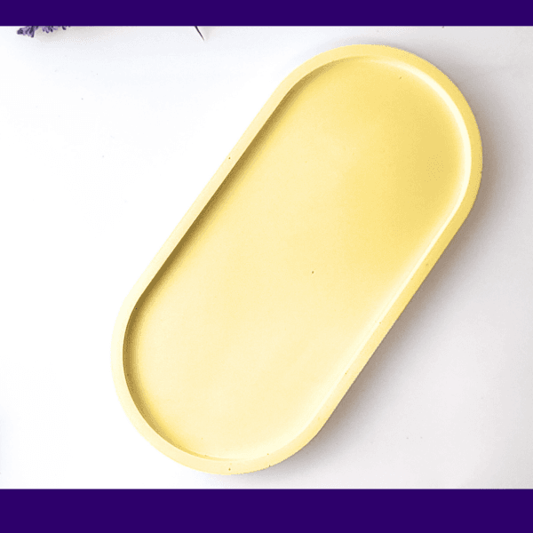 Yellow Oval Eco-Resin Tray