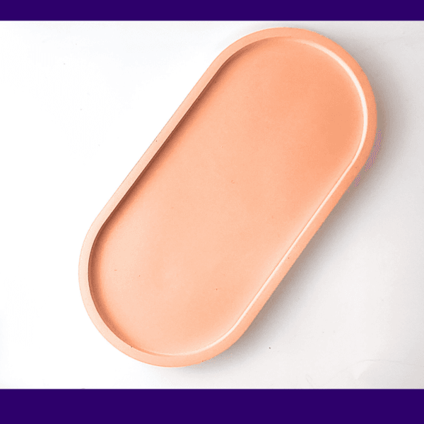 Orange Oval Eco-Resin Tray