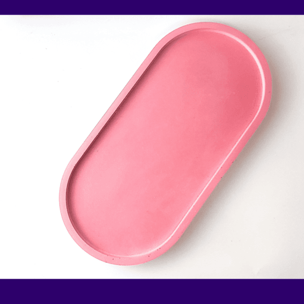 Red Oval Eco-Resin Tray