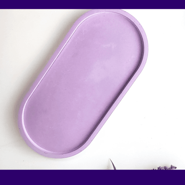 Purple Oval Eco-Resin Tray