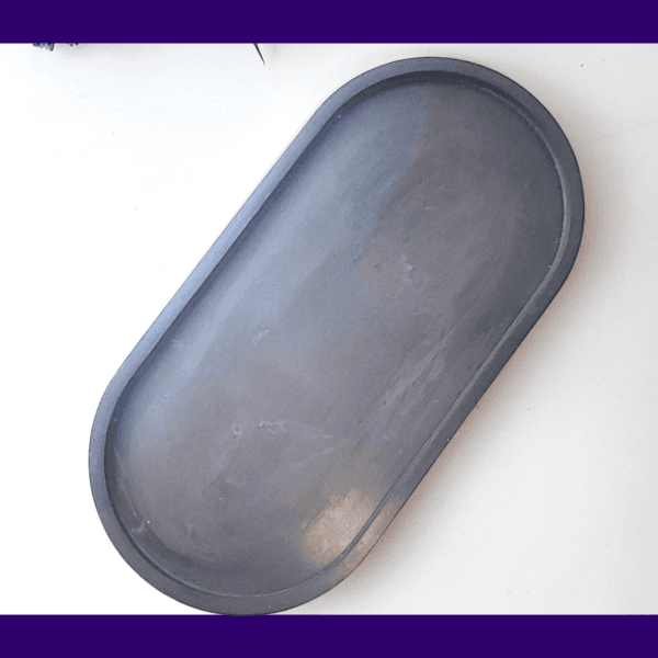 Black Oval Eco-Resin Tray • Decorative Organisation