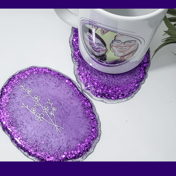 Birthstone Botanicals Coaster – February Edition