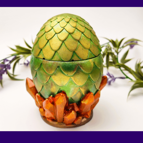 Green Fantasy Dragon Egg Pot