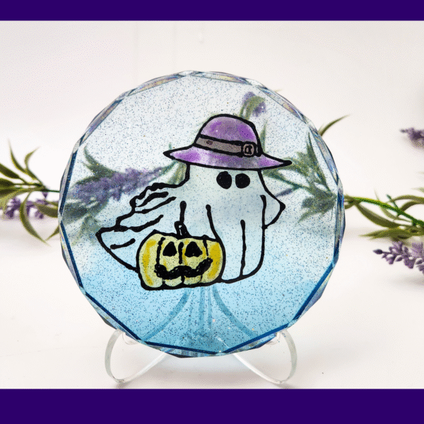 Whimsical Ghost Resin Coaster