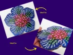“Lifestyle images of the firework bloom resin coaster showing how it can be used for décor, gifting or display.”