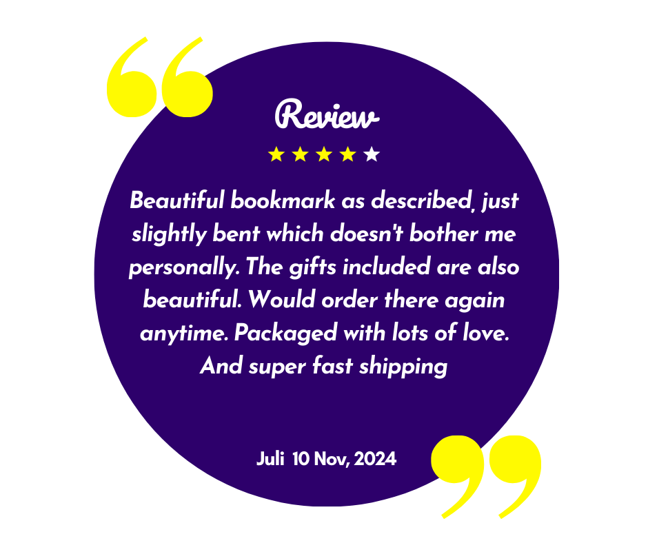 Five-star customer review rating badge for Kirnix Creations handmade resin art and gifts