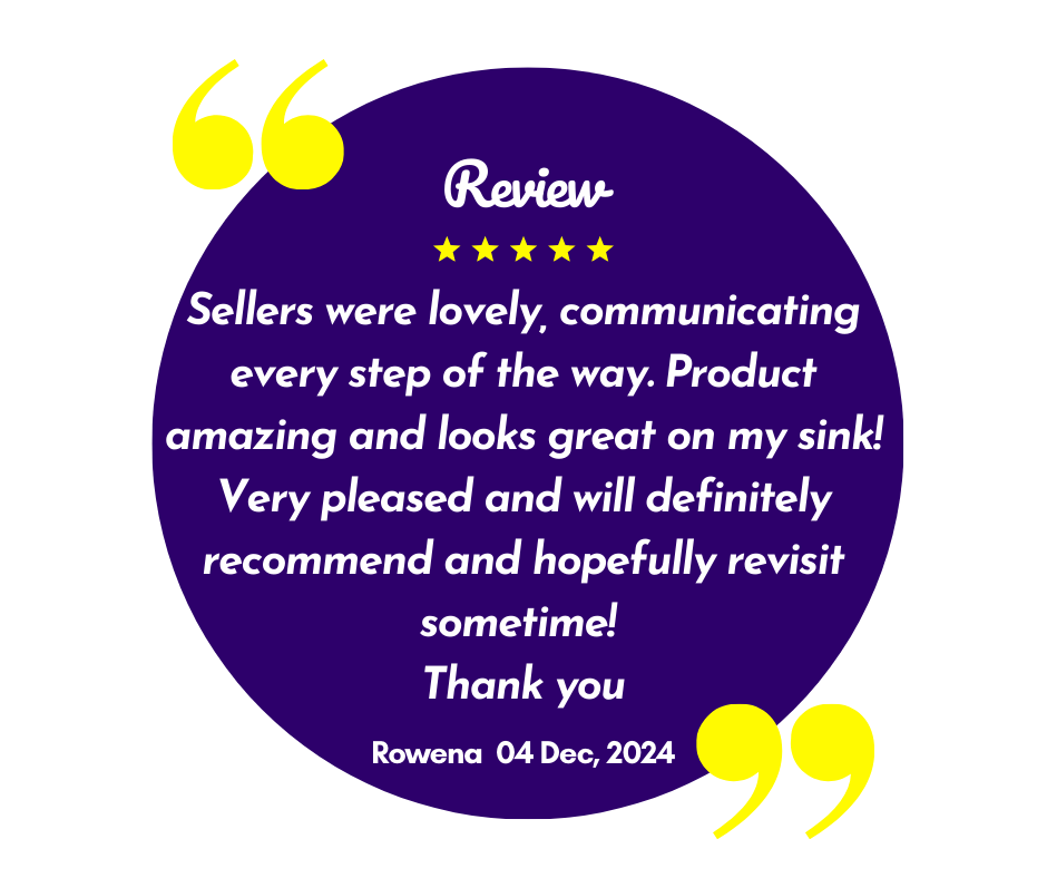 Five-star customer review rating badge for Kirnix Creations handmade resin art and gifts