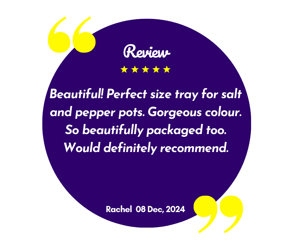 Five-star customer review rating badge for Kirnix Creations handmade resin art and gifts