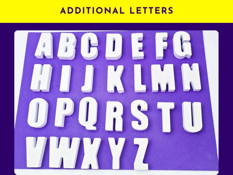 Alphabet A-Z paintable letters available in personalised craft kit