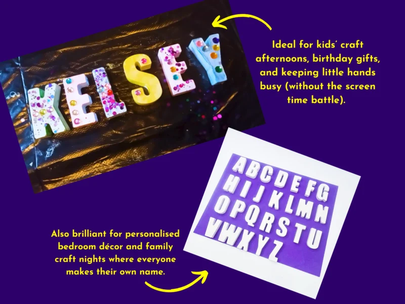 Personalised paint your own letters craft kit ideal for kids activities and bedroom décor